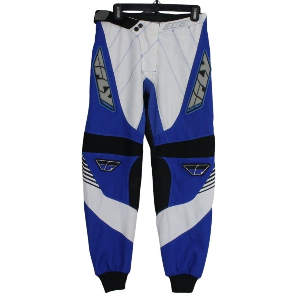 Fly Racing 303 Race Pants Mens 30 Blue White MX Motocross BMX ATV